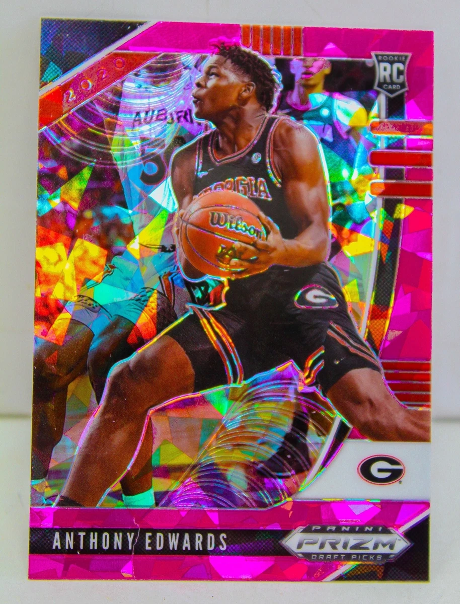 Anthony Edwards RC 2020 21 Prizm Draft Picks Pink Cracked Ice Rookie Card 1 SP