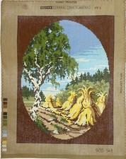 Tapex Vienna WHEAT STACKS HARVEST Field Needlepoint Canvas 12"x16" 1430-548