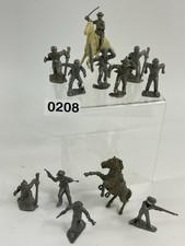 13 Pcs Marx Vintage 1950 s Alamo Pioneer Defenders Soldier Metallic 50mm Plastic