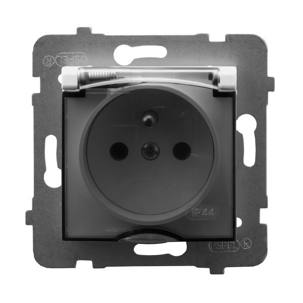 ARIA White Splash-Proof Outlet with Seal 1x with Earthing