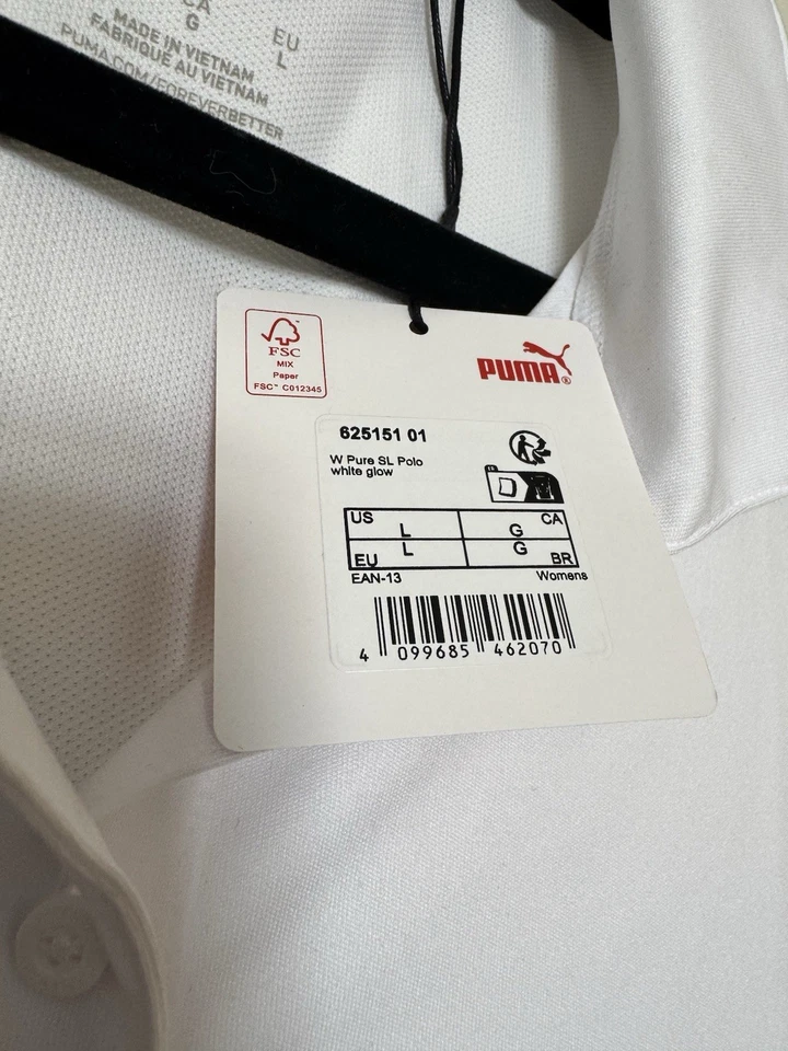 Puma Golf PURE - Polo shirt Sleeveless- white glow Ladies Size UK L RRP £34.99 - Image 4 of 4