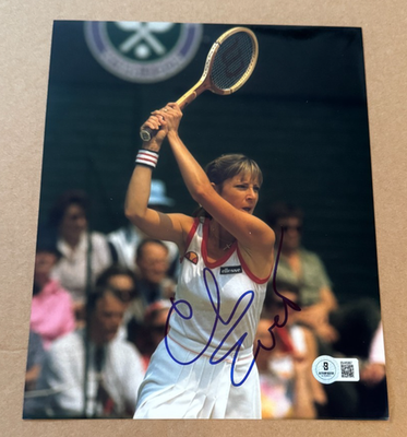 CHRIS EVERT SIGNED TENNIS 8X10 PHOTO BECKETT CERTIFIED #224 | eBay