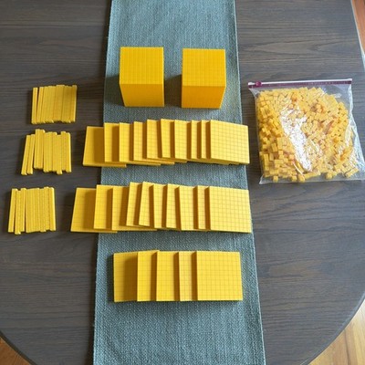 McGraw Hill Math Manipulatives Base Ten Counting Blocks Lot 1s, 10s, 100s, 1000