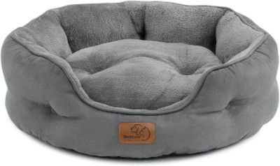 Bedsure Katzenbett 51cm waschbar Katzenkorb mit Kissen Grau Katze Hund
