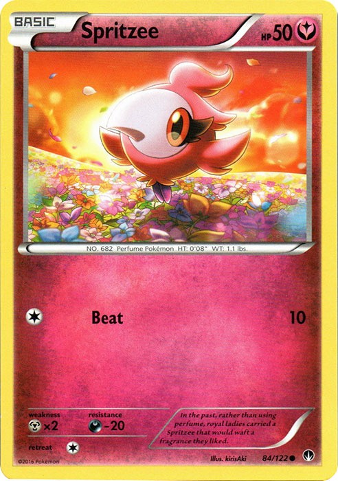 Spritzee - 84/122 - Common (Near Mint) BREAKPoint - Fairy Pokémon