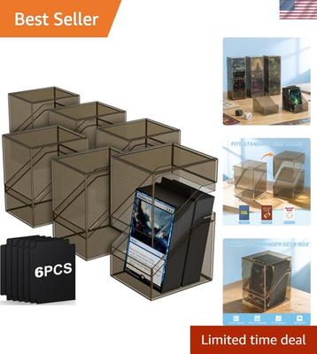 #ad #ad 6 Acrylic Commander Deck Boxes Stackable Waterproof Card Storage Solution $39.95