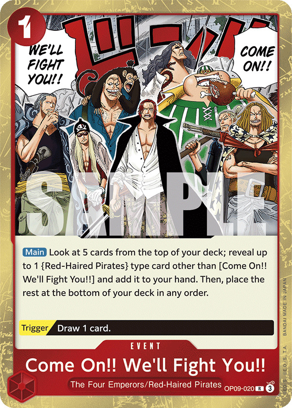 Come On!! We'll Fight You!! OP09-020 Emperors in the New World Foil (R)