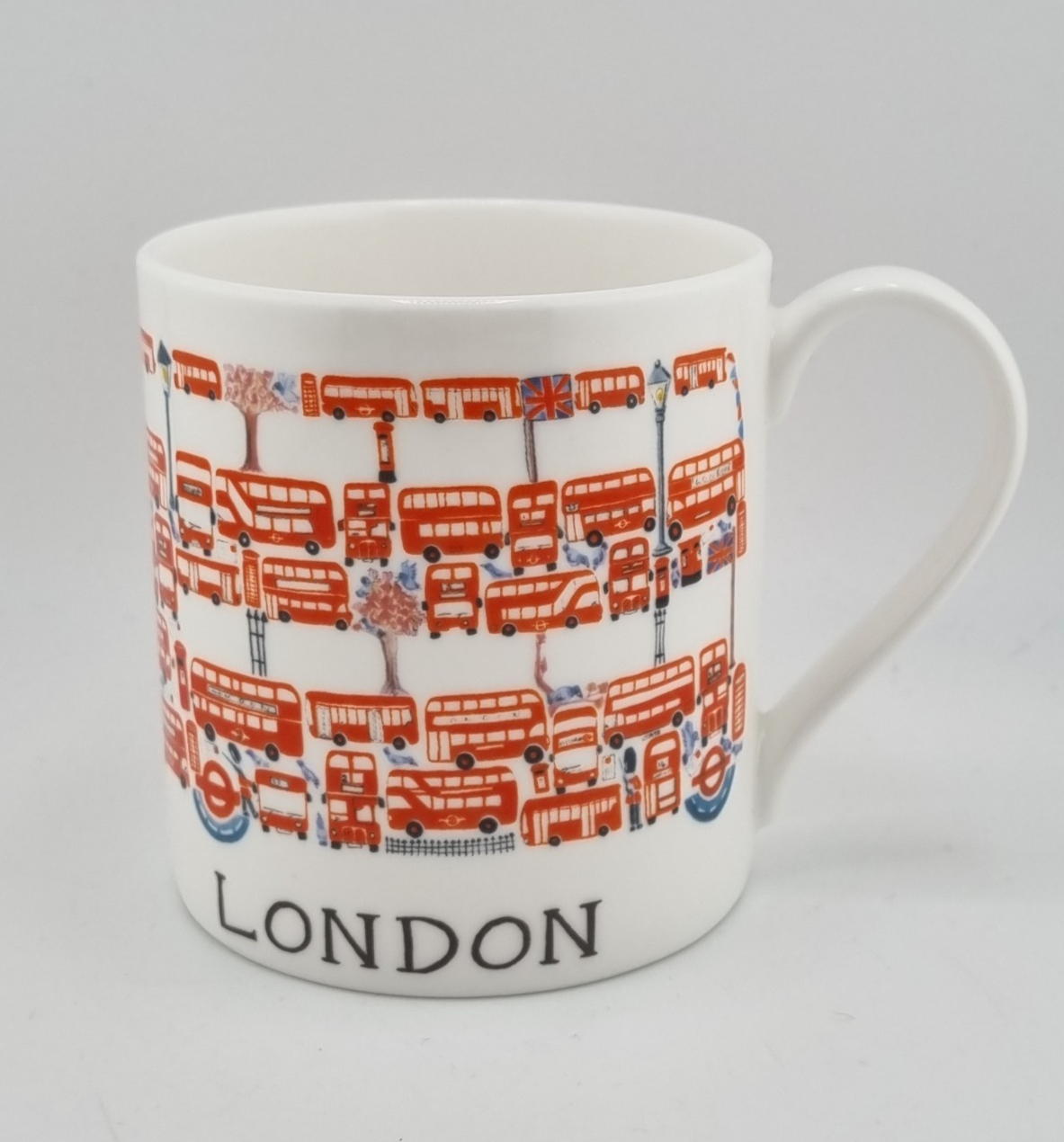 McLaggan Smith Ceramic Mug Bone China London Bus Design Louise Tate Scottish New