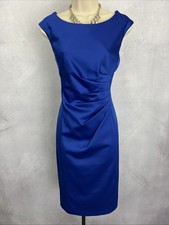 Debenhams Mother Of The Bride Dress UK 12 Cobalt Sleeveless Formal Occasion
