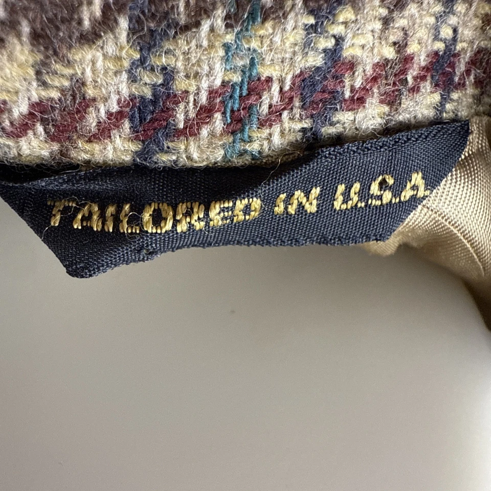 Abrigo Blazer Chaqueta De Colección Austin Reed Deportivo Para Hombre’s 46R Marrón Lana Pata de Gallo Foto 3 de 4