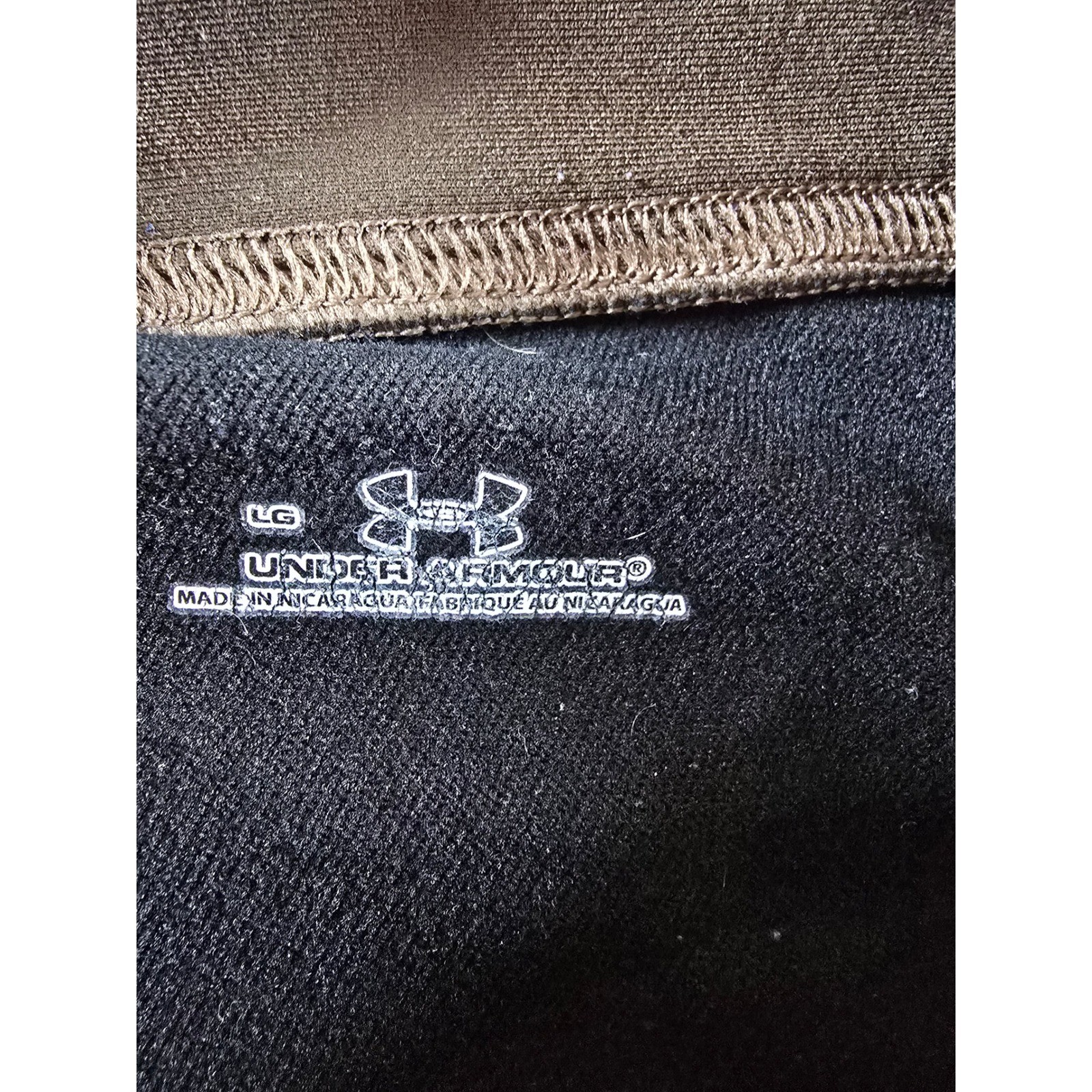 Under Armour Turtleneck Base Layer Shirt Mens L Fit M/S Brown Compression thumbnail 2