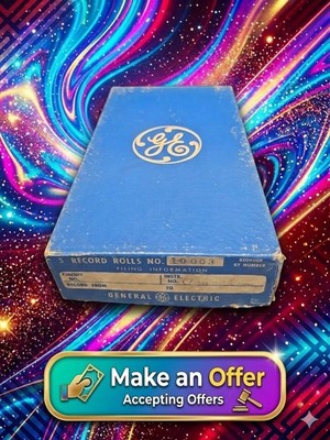Vintage GE General Electric Record Rolls No. 10003 Volts Chart Paper Box of 5 