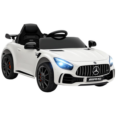 Mercedes-Benz AMG GTR Licensed 12V Kids Ride on Car w/ Remote, White
