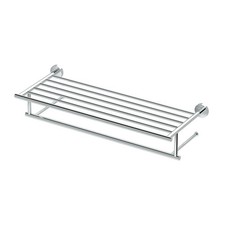 Gatco 4637 Glam Towel Rack Chrome 25.75" W Wall Mounted Bathroom Shelf
