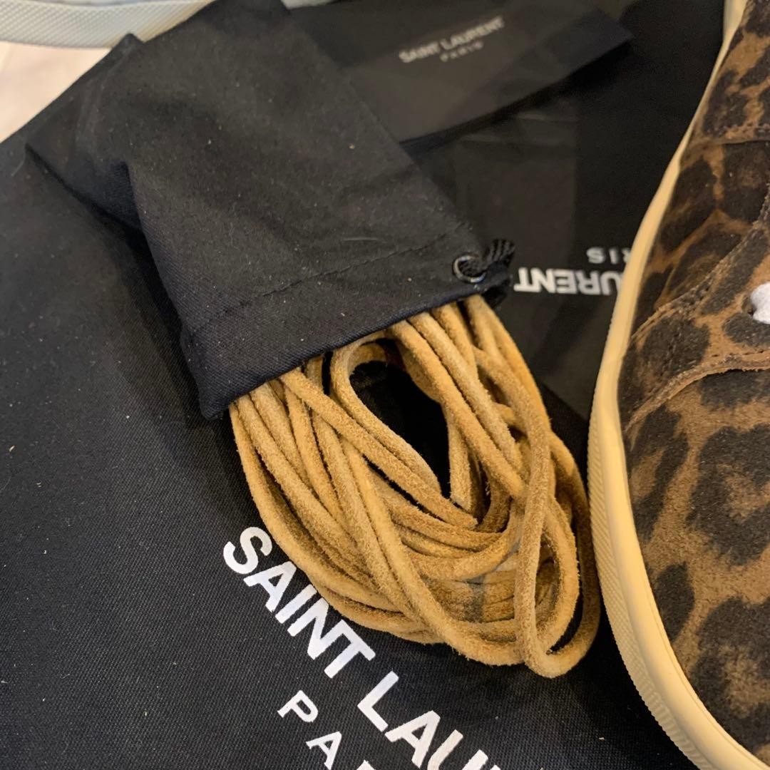 Men 8.0US Saint Laurent Paris Leopard High Cut Sneakers 40 Half thumbnail 3