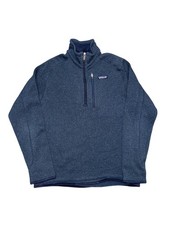 Patagonia Better Sweater 1/4 Zip Fleece Pullover Mens Small Blue Mock Neck Top