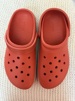 CROCS Unisex OFF COURT LOGO CLOG 209651-625 RED TOMATO M7/W9 - Lightly Used