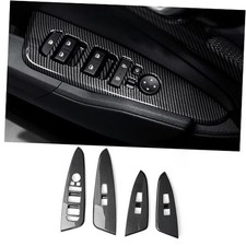 Window Switch Bezel, Door Window Switch Panel Cover Door Carbon Fiber Pattern