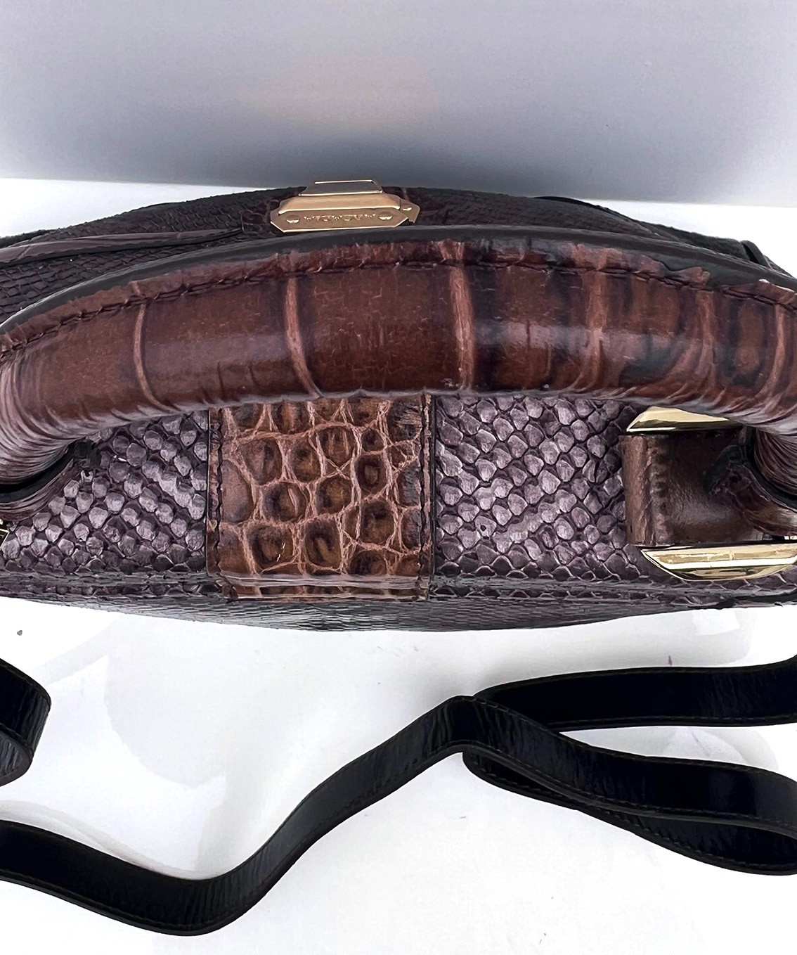 ARCADIA Italy Luxury Python & Croc Embossed Leath… - image 13