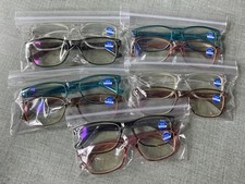 2pk/Pair Unisex Blue Light Blocking Reading Glasses Black Spring Hinge Readers