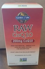 Garden of Life RAW CoQ10 200mg 60 Vegan Caps ...