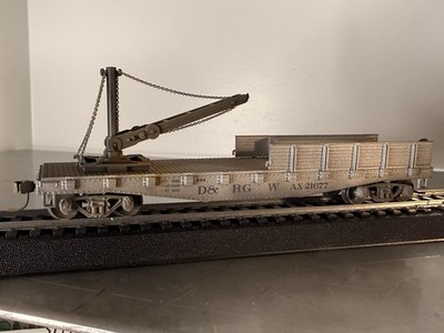 D&RGW Derrick Car AX21677 - HO Scale - Athearn Ready to Roll - NEW