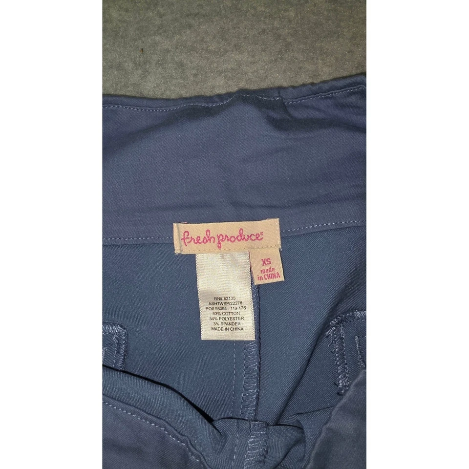 Bermudas para mujer Fresh Produce XS azules elásticas informales Foto 3 de 4