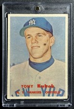 TONY KUBEK 1957 TOPPS BASEBALL #312 ROOKIE RC YANKEES