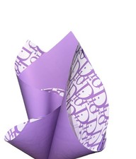 Premium Korean Floral Wrapping Paper Purple 20 Sheets-22x22" Luxury Bouquet Wrap