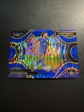 25-2026 Panini Select Road To FIFA WC Jules Kounde Snapshots Blue Disco Dots...