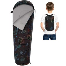 Sleeping Bag for Girls Boys 3 Season Warm Cool Weather 41-60.8 Camping Sle...