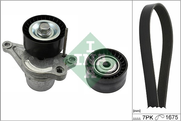 529 0355 10 INA V-RIBBED BELT KIT FOR NISSAN,OPEL,RENAULT,VAUXHALL