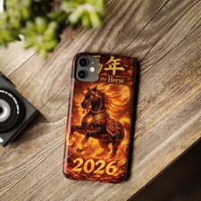 Custodia iPhone telefono sottile Year Of The Horse Zodiac cinese 2026 