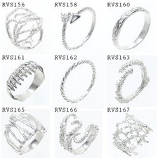 Bague d'art en argent sterling 925 non rehaussée en argent fait main...