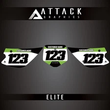Attack Graphics Elite Number Plate Backgrounds For Kawasaki KX85 2012