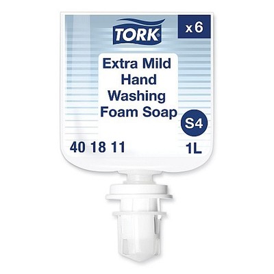 Tork Extra Mild Foam Soap Refill, Unscented, 1 L, 6/Carton