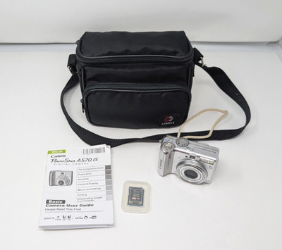 Canon PowerShot A570IS Digital Camera 8GB SD Card Case Tested Manual Ships Free