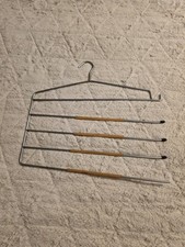Metal PANTS HANGER 4 Tier Closet Organizer Non-Slip Space Saver Rack