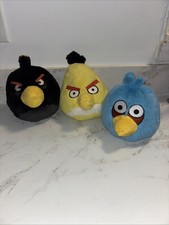 Angry Birds Black, Yellow And Blue Set Of 3