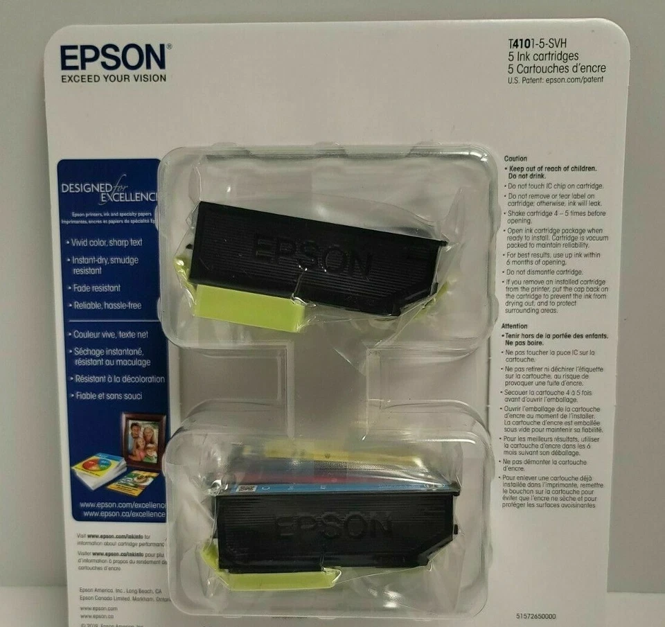 Combo de cartucho de tinta original Epson 410 B/C/M/Y-para impresora X830-foto-OEM-5PK Foto 3 de 3