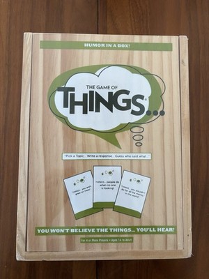 The Game Of Things Humor In A Box Parker Brothers Wood Crate 4+ Players NEW