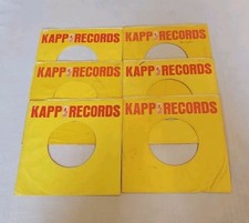 45 RPM 7" RECORD SLEEVES CO. SLEEVE 6 PACK SEE PHOTOS Kapp Records SLV352