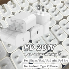 For iPhone iPad Fast Charger Block 20W USB C Type C Power Adapter Wholesale Lot
