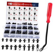 190 Pcs Car Retainer Clips Fastener Remover 18 Most 190PCS Clips + Remover
