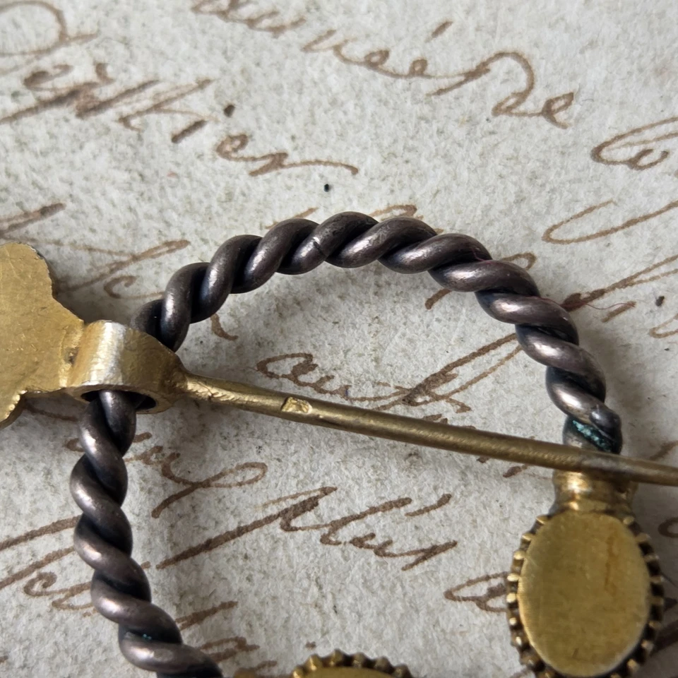 Fibule Provençale Ancienne XIXè Argent Strass Silver Fibula 19thC - Photo 4/4