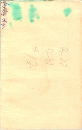 -Andy High- (d.1981) Signed/Autograph/Auto Index Card Cincinnati Reds MLB - Picture 2 of 2