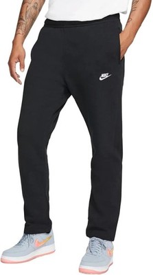 NEW Nike Men's NSW Club Pant Open Hem Straight Leg Black Size Large