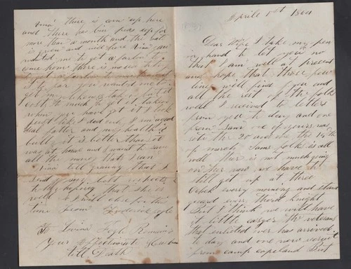 CIVIL WAR LETTER - 76th PA Infantry - Cannon Fire & Gunboats at Hilton Head SC !