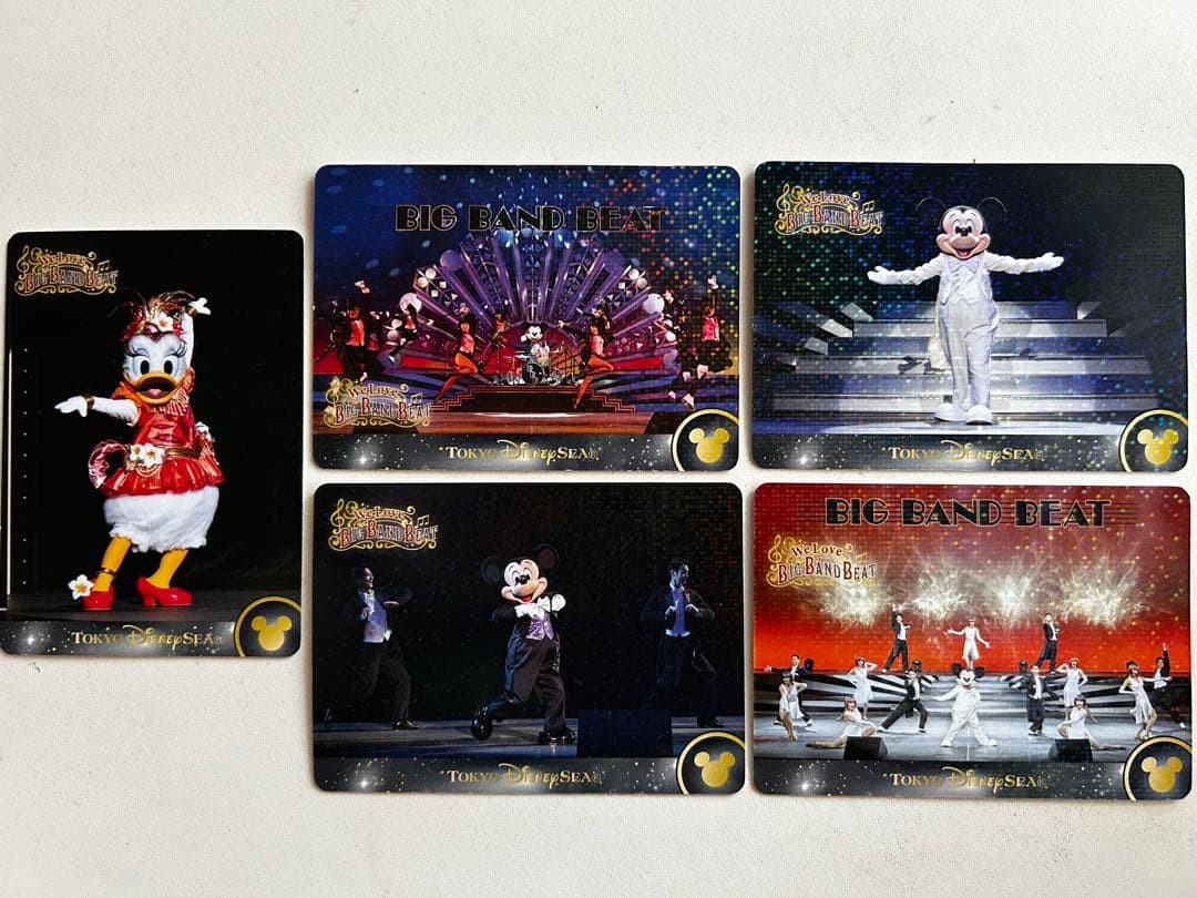 Tokyo Disney Sea Big Band Beat Photo Card Set Mickey Daisy 5 pcs
