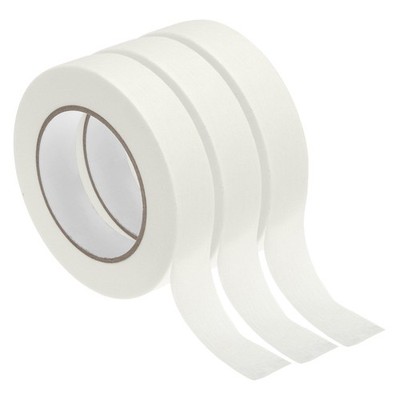 3 Roll 0.8 Inch x 22 Yard Masking Tape General Purpose Adhesive Tape White